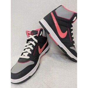 Nike Court Borough High Black Pink Gray Shoes Women's 9